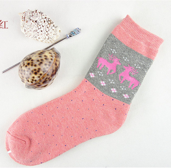 Thick Warm Cotton Towel In Tube Socks Ms. Deer Winter Terry Socks Wholesale